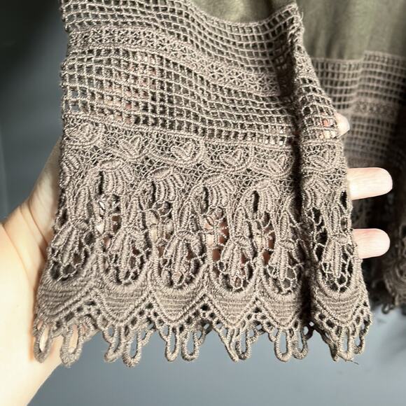 Hem and Thread Brown Long Sleeve Top Size Small - Picture 4 of 7